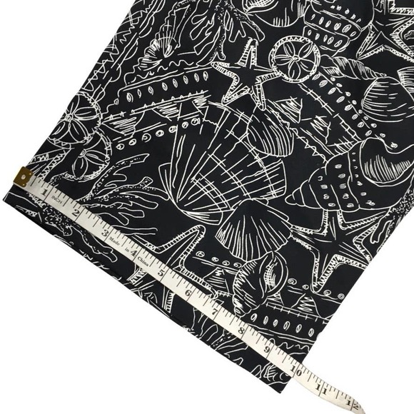 NWT BonWorth Capri Pants Nautical Black White Seashell Printed Women's XL - Picture 7 of 10